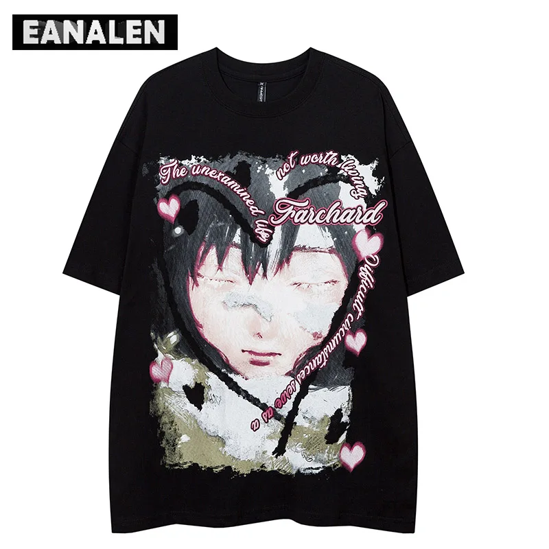 

Футболка мужская хлопковая оверсайз с рисунком в стиле аниме