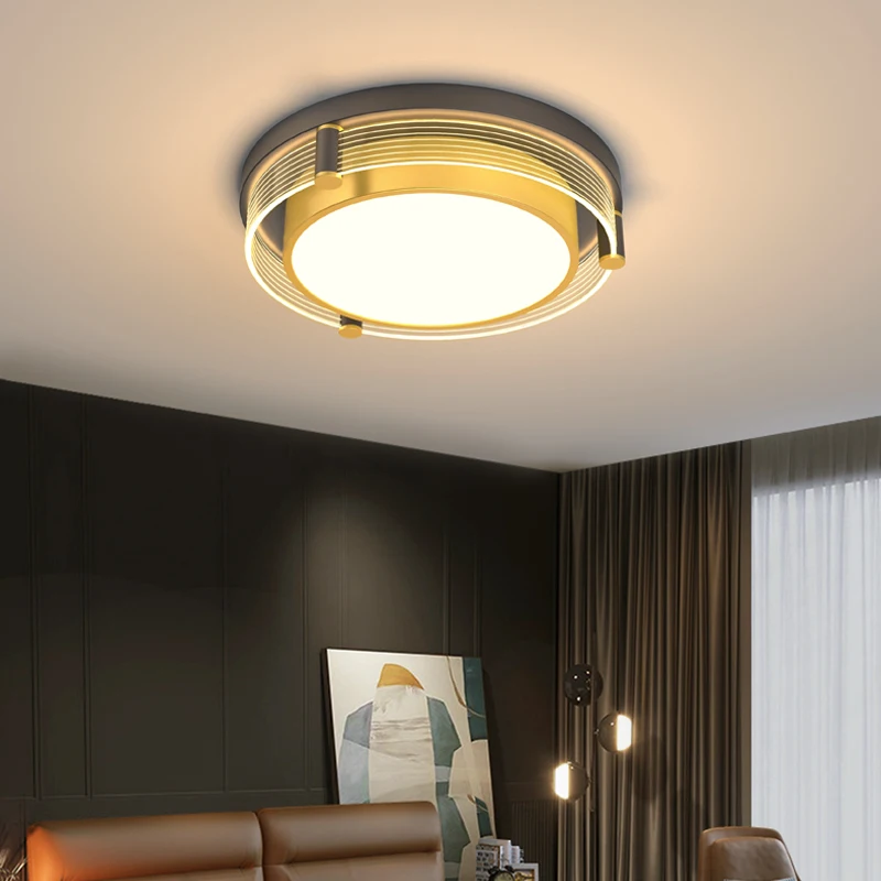 Modern Round Led Chandelier For Living Room Bedroom Kitchen Home Lamp Gold Design Ceiling Light Fixtures Whit Remote Control