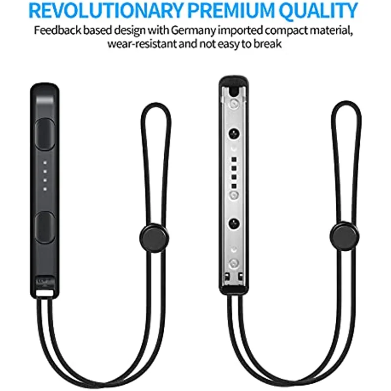 

Wrist Strap for Switch Joycon – 1 Pair Lanyard Attachments Replacement Parts Accessories with Joysticks Grip Caps