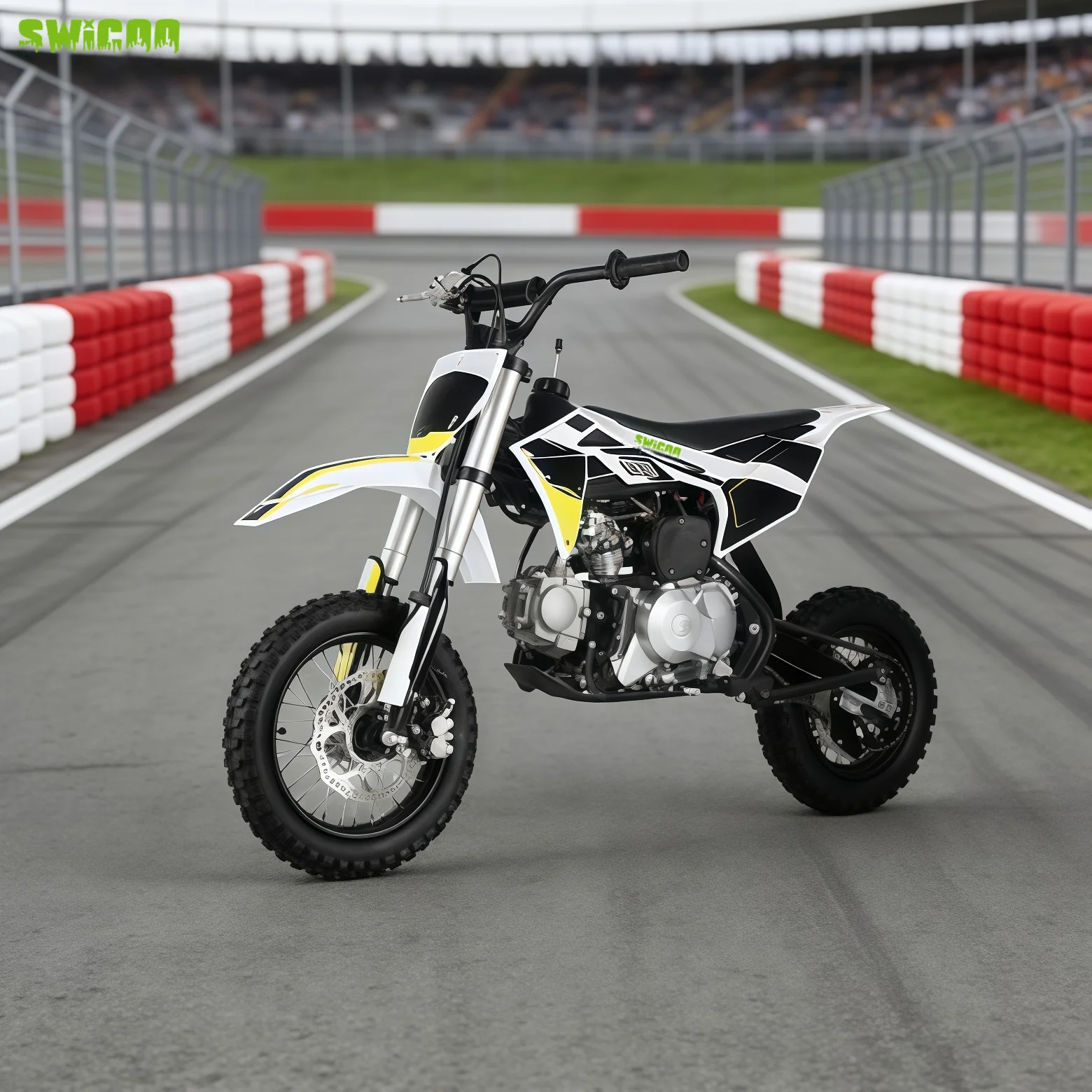 Фото Мини-мотоцикл MotoKids MotoSWICOO High Performance HS110, 4-тактный, с воздушным охлаждением, для бездорожья, легкий дизайн, для дикой местности №3