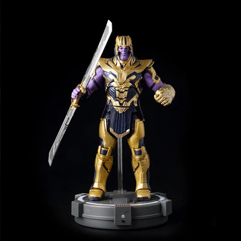 

Disney Anime Figures Avengers 4 Action Figurine 8-Inch Small Pepper Thanos Armor Infinite Gloves Doll Toy Safety Material Gift