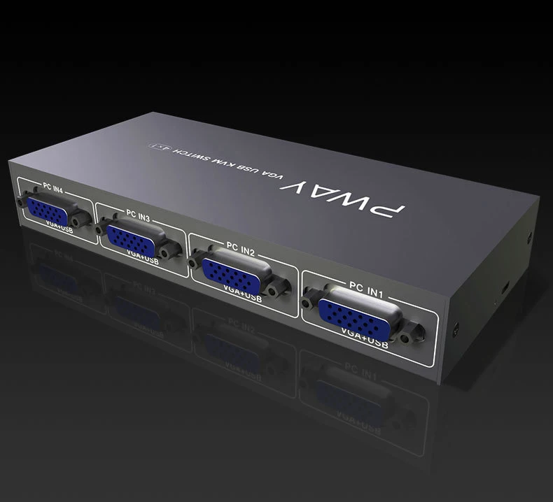 KVM-переключатель PWAY 4 в 1 с поддержкой 1080P @ 60 Гц
