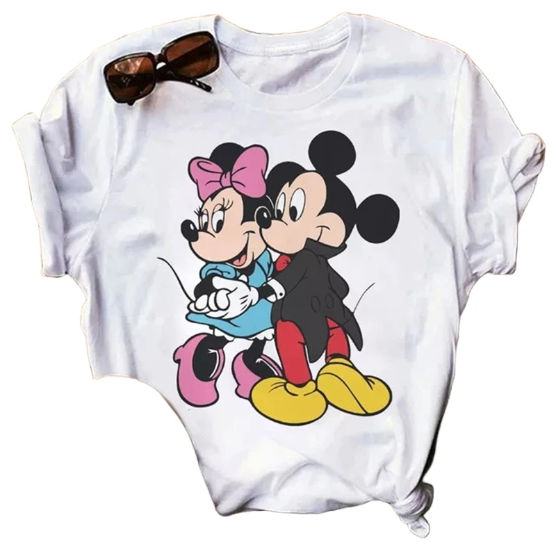 

Модные женские блузки 2023, футболка с рисунком Микки Мауса из мультфильма Disney, Детская уличная одежда с коротким рукавом, женские топы Y2K