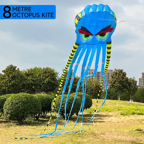 3D-воздушный змей-осьминог, 8 метров, с большим программным обеспечением, легкий в использовании, устойчивый к разрыву, для взаимодействия родителей и детей, Weifang, воздушный змей