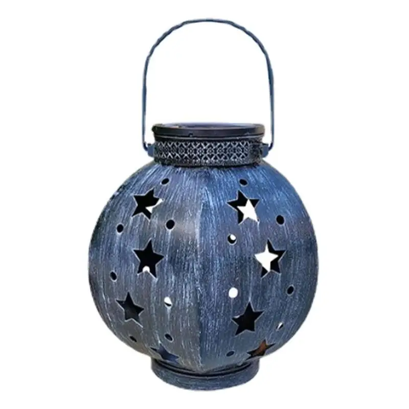 

Solar Powered Lanterns Star Lamps With Handle Solar Powered Metal Decorative Lamp For Patio Garden Lawn Porch Backyard Pathway