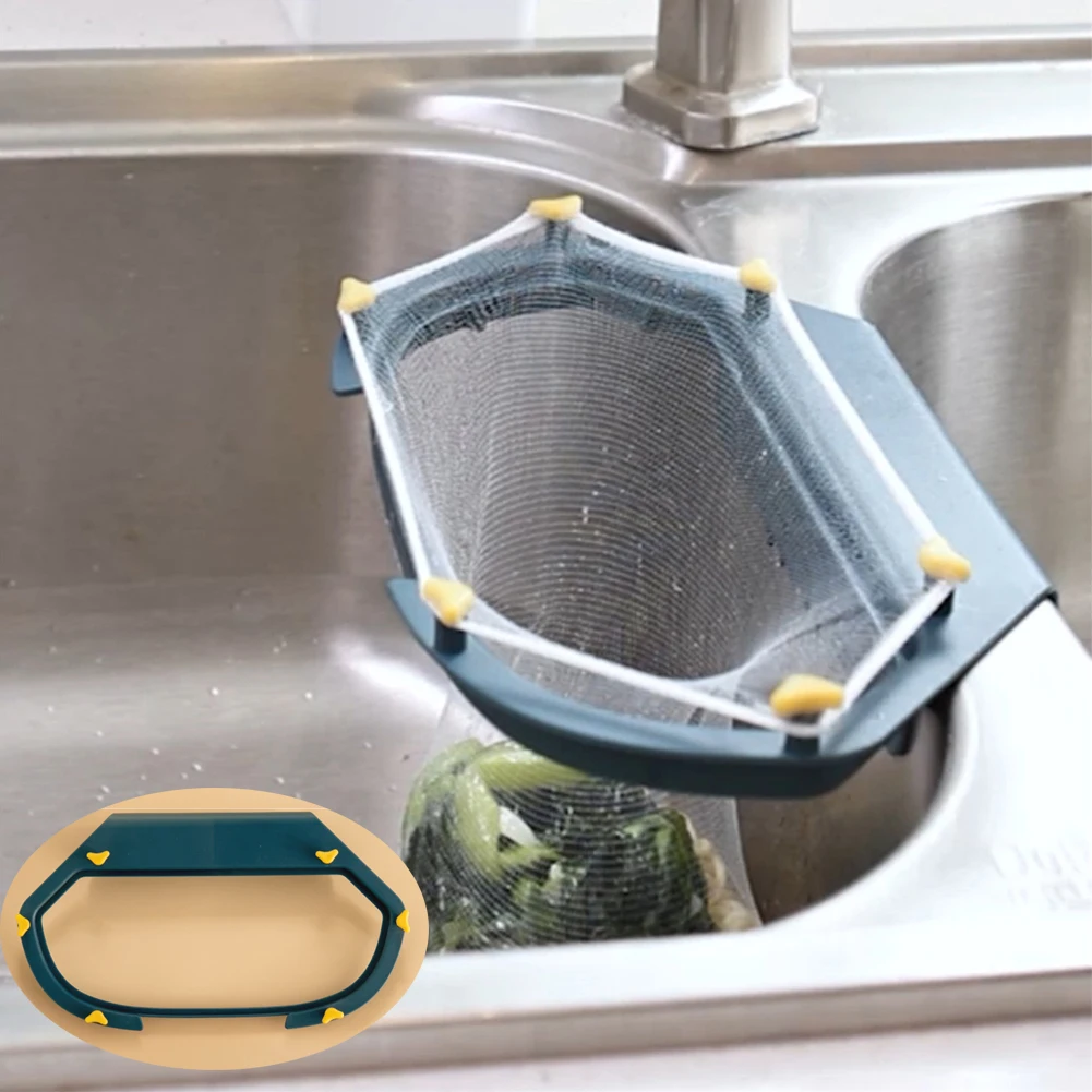 

1pcs Sink Filter Rack Sink Strainer Mesh Bag Stand Kitchen Sink Garbage Filter Drain Anti-blocking Disposable Garbage Mesh Bag