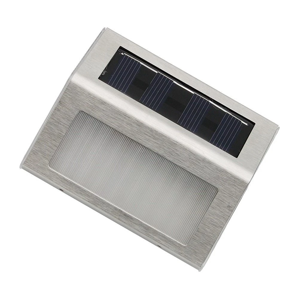 

Outdoor 3 LED Solar Powered Light Waterproof Stainless Steel Stairs Fence Lights for Garden Pathway Patio Yard Wall Lamp Decor