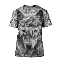 summer t shirt animal beautiful wolf 3d all over print women shirt short sleeve casual streetwear fashion unisex tops tees