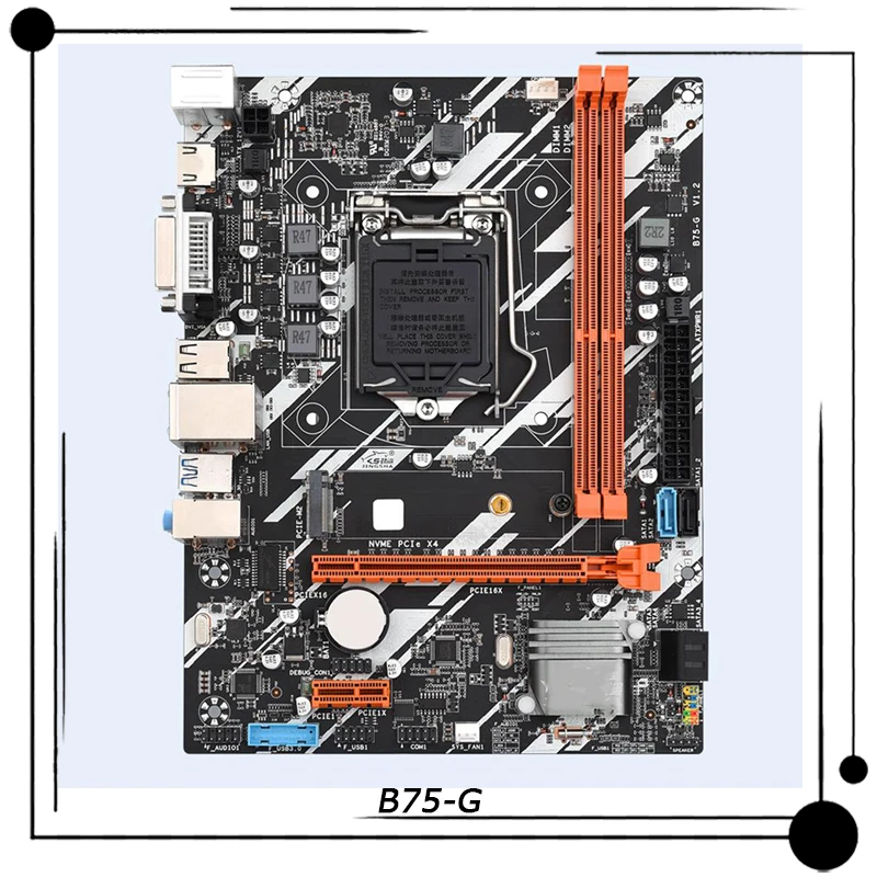 B75-G For Jingsha Motherboard Computer Desktop Small Board LGA 1155 CPU Pin DDR3 Memory DVI Interface 100% Tested Fast Ship