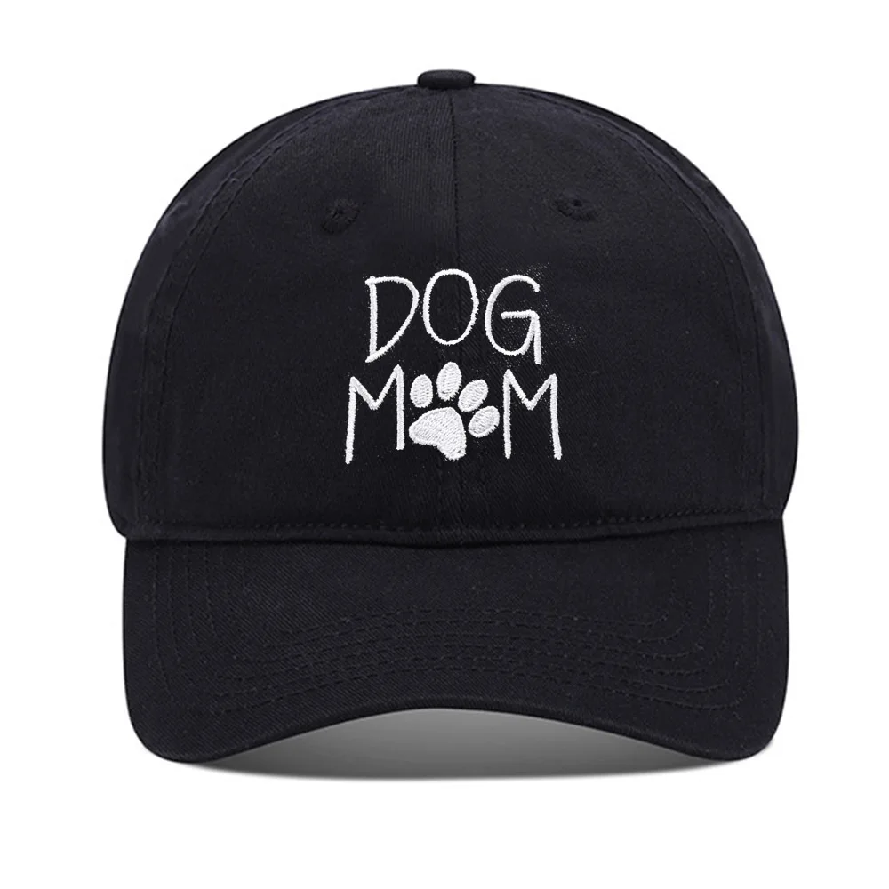 

Lyprerazy Baseball Caps Dog mom Unisex Embroidery Baseball Cap Washed Cotton Embroidered Adjustable Cap