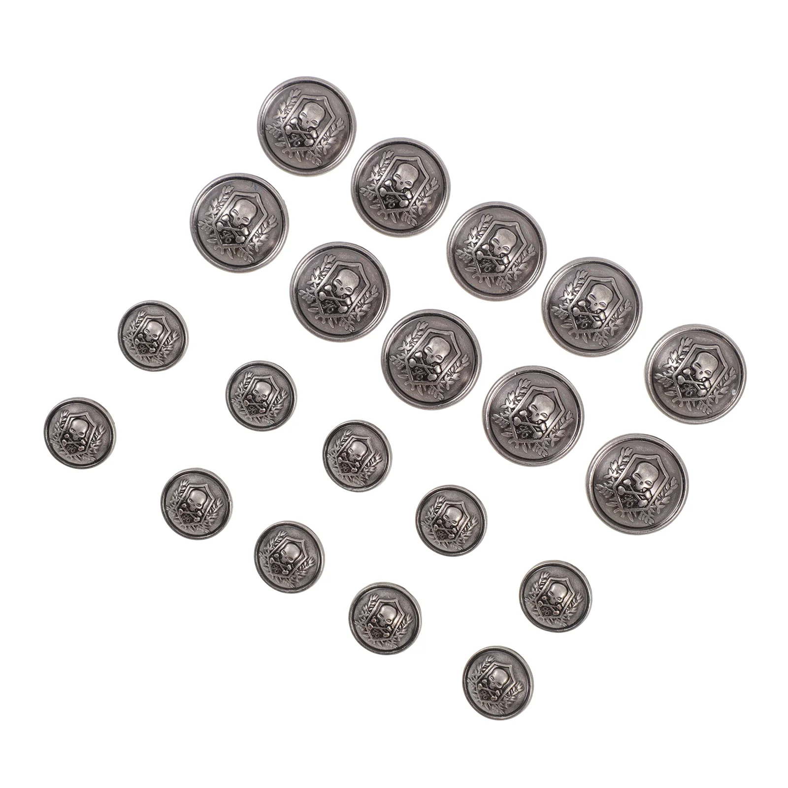 

Buttons Button Metal Coat Sewing Replacement Decorative Silver Vintage Alloy Clothes Halloween Suit Set Clothing Shirt Retro