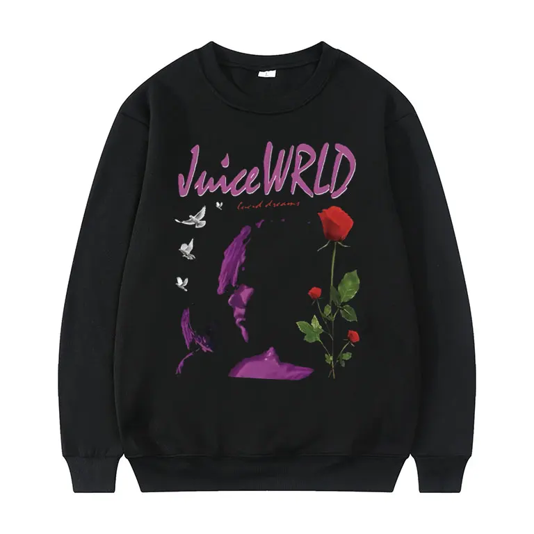 

Awesome Juice Wrld Lucid Dreams Vintage Graphic Print Sweatshirt Men's Playboi Carti Pullover Men Hip Hop Oversized Sweatshirts