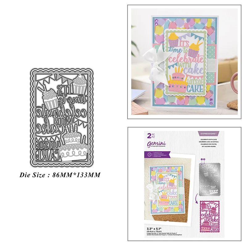 

Рамка для карт на день рождения, металлические Вырубные штампы для «сделай сам», альбом для скрапбукинга, бумажные карточки, украшения, реме...