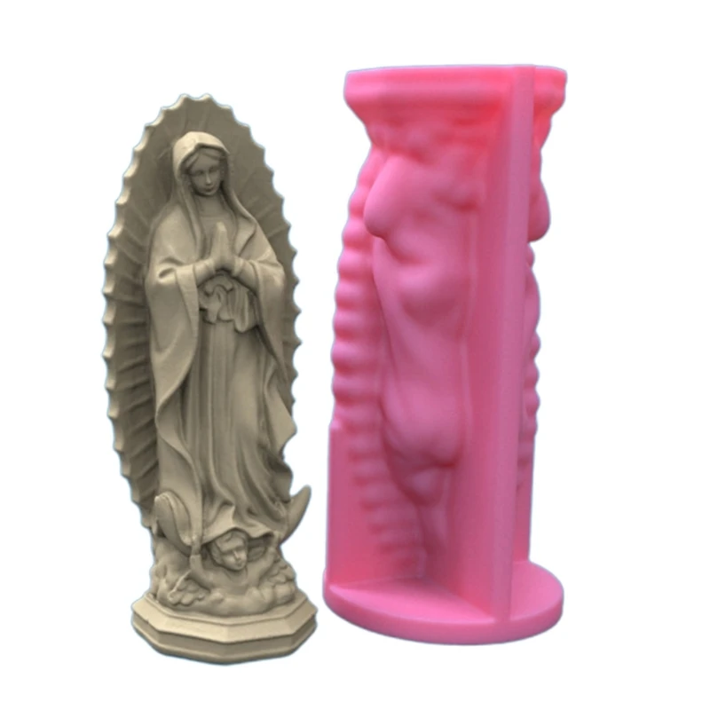 

Virgin Mary Soap Moulds Sculpture Candle Silicone Mold Mothers Day Gift Aromatherapy Epoxy Mold Home Decoration Mold
