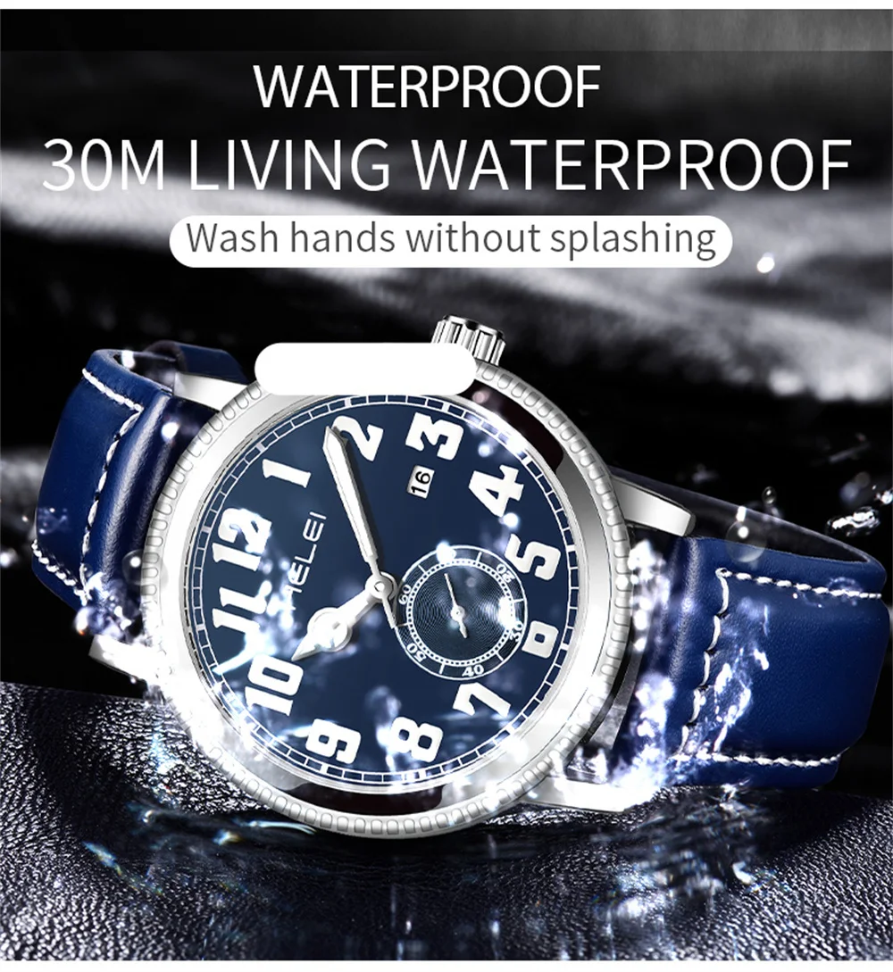 HELEI 9006AL Мужские кварцевые часы