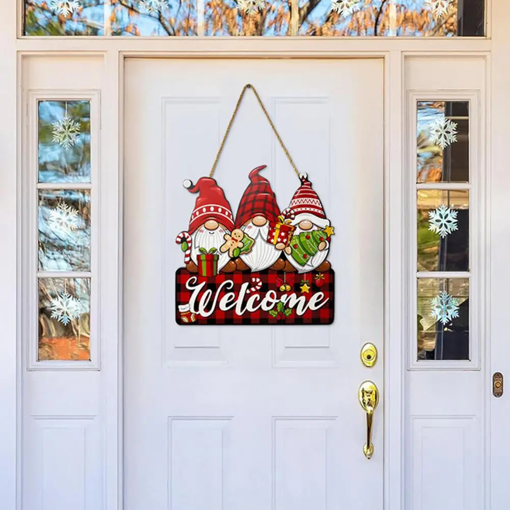 

Рождественский знак на дверь, праздничный гном, деревянный знак на дверь, Рождественский знак на дверь гном, праздничное украшение для дома и улицы