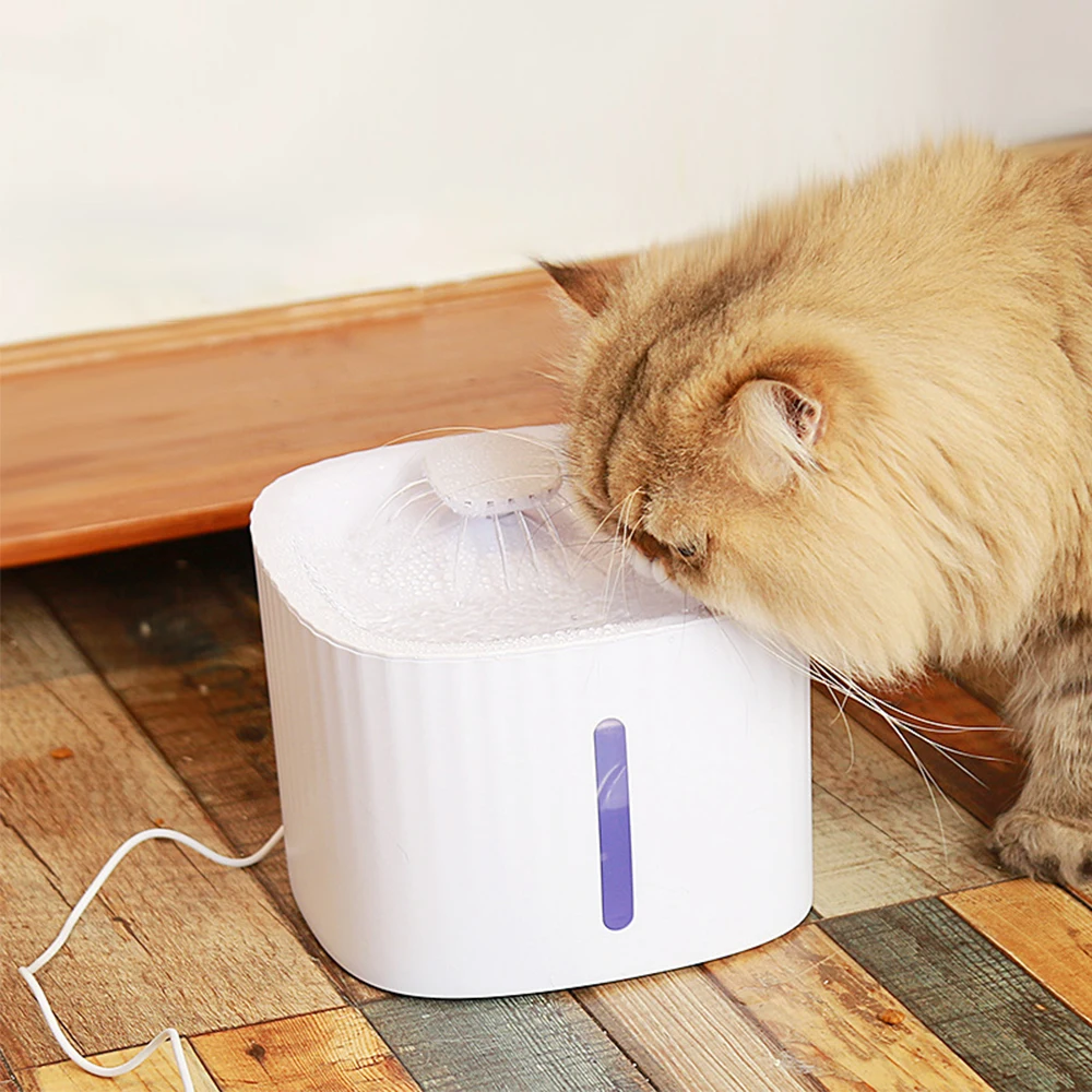 

Cat Water Fountain Dog Drink Bowl Active Carbon Filter Automatic Pet Drinking Electric Dispenser Bowls Cats Drinker USB Powered