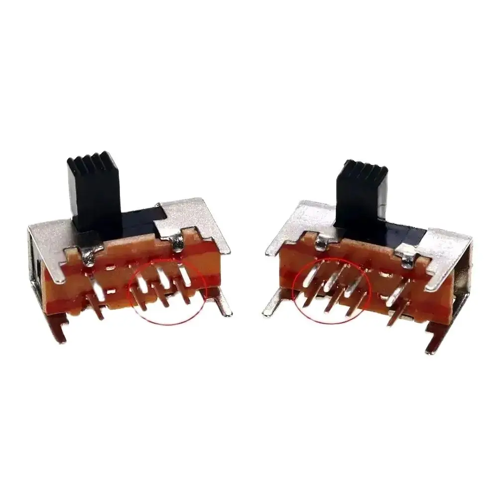 

10 шт. панель PCB 8 Pin 3 позиции 2P3T DP3T переключатель слайдов Боковая ручка прямой ножной переключатель ручки переключатель питания SK23D05