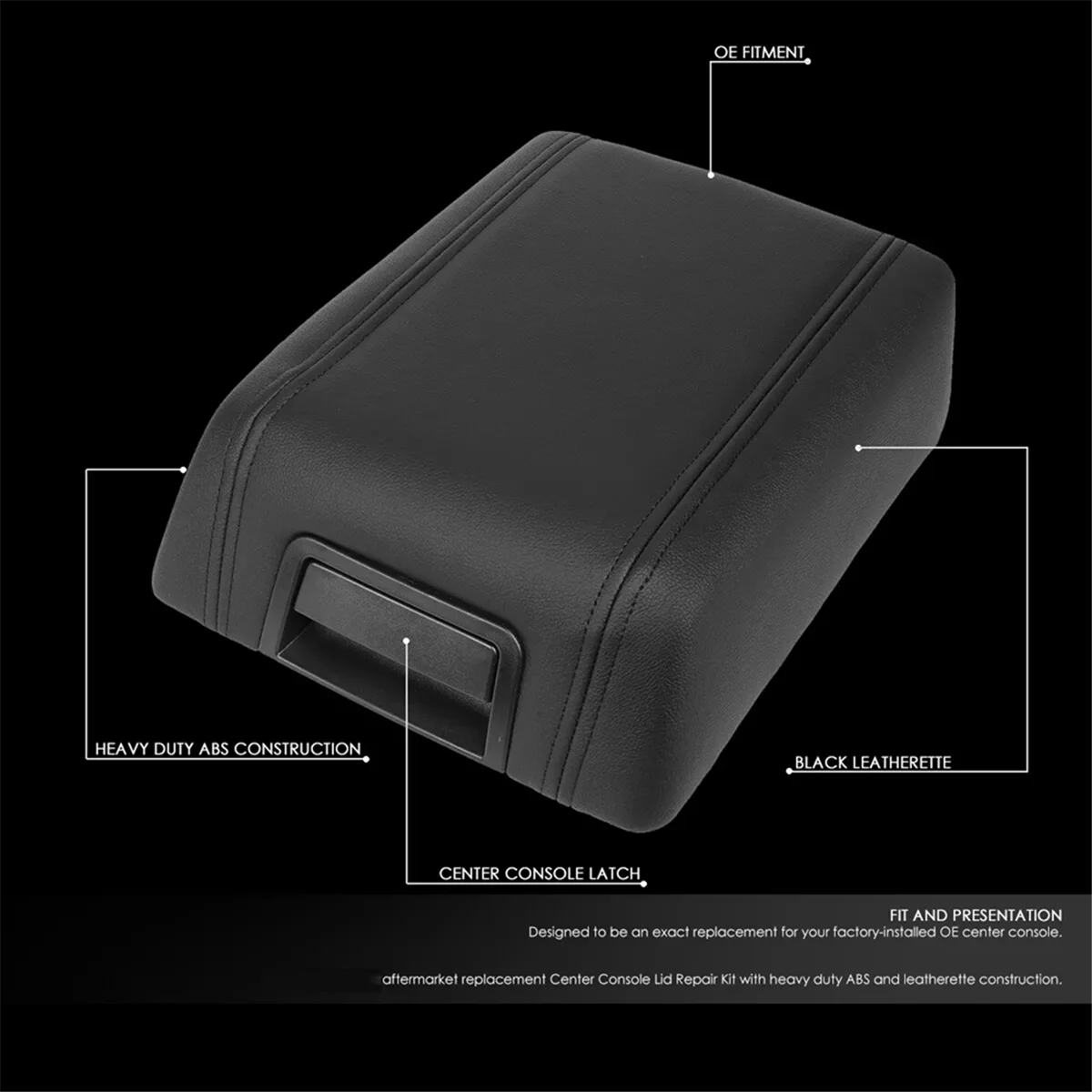 Крышка подлокотника центральной консоли автомобиля GECS-004-BK для Ford F-150 F150 Lincoln Mark LT