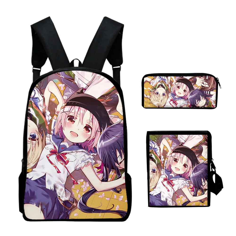 

Classic School-Live 3D Print 3pcs/Set pupil School Bags Laptop Daypack Backpack Inclined shoulder bag Pencil Case