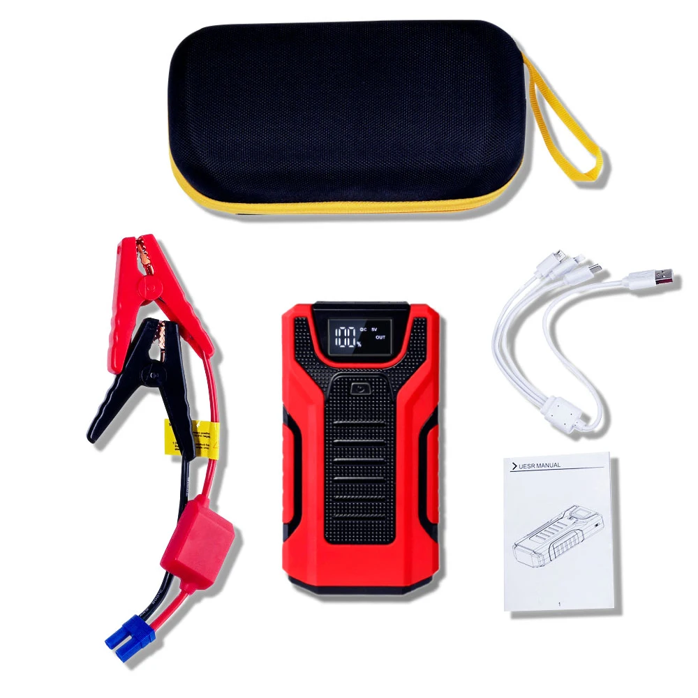 

Newest 600A Car Jump Starter 16V Portable Starting Device Petrol Diesel Auto Battery Charger Start Booster Cables Power Bank