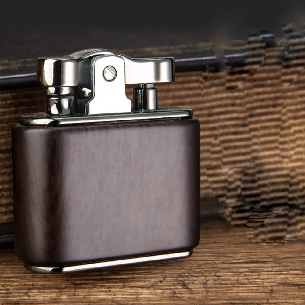 

Vintage Personality sandalwood lighter Windproof Torch kerosene Cigar Lighter Metal Outdoor Lighter Cigar Gadgets