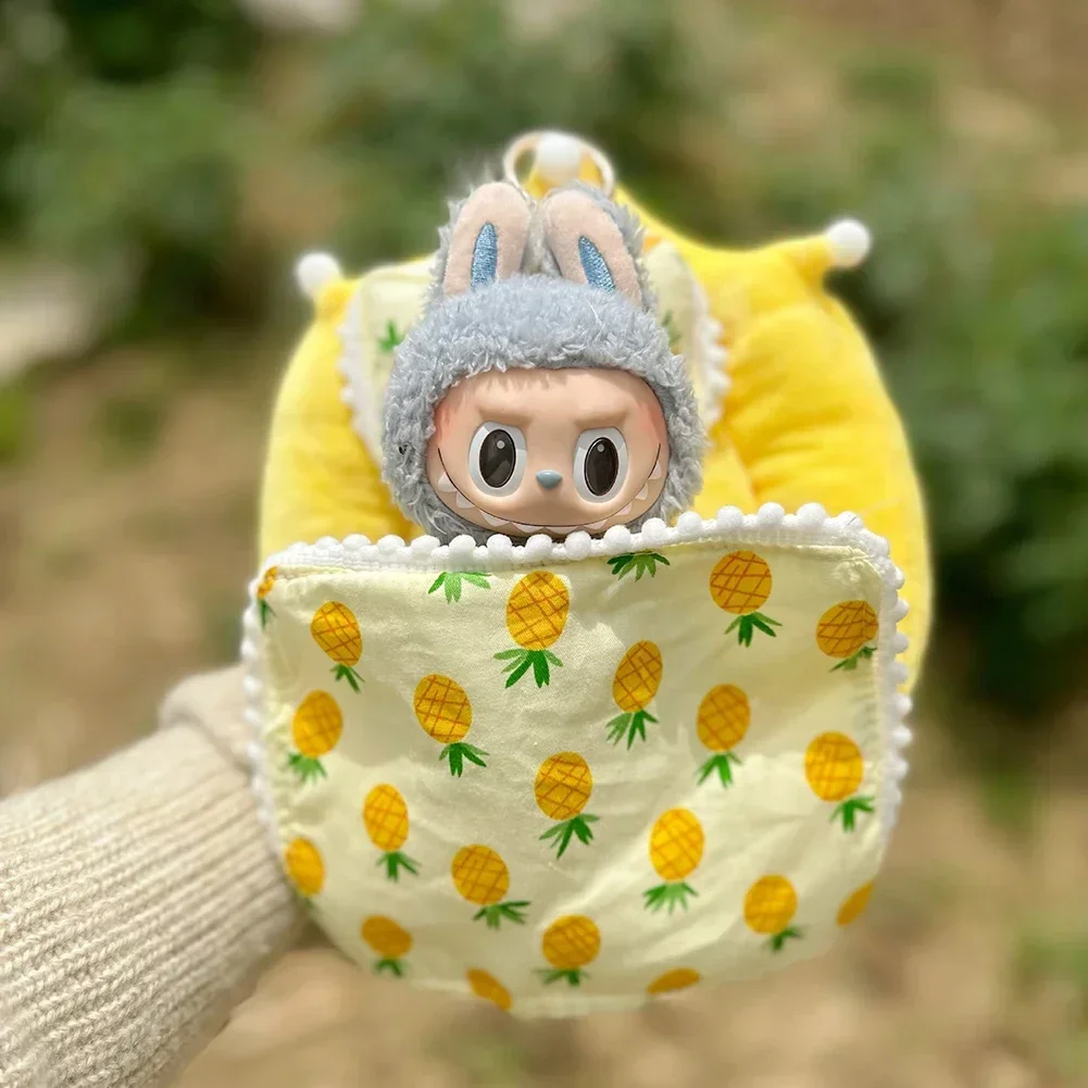 Кукольная кровать для куклы Labubu с 2 подушками спальный мешок 1/12 BJD GSC Body9 Molly DOD YMY