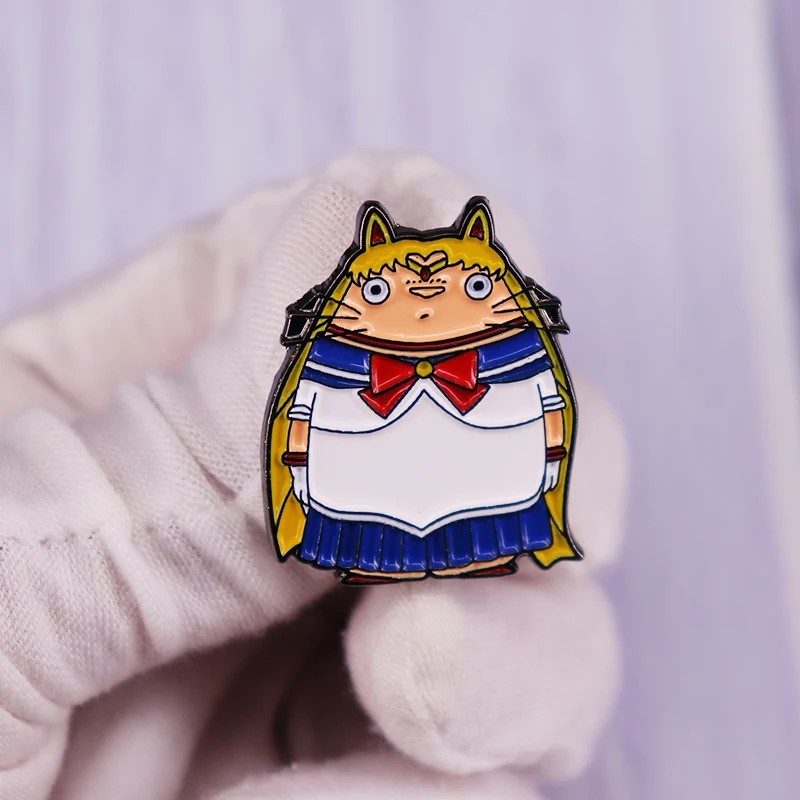 

Sailor TotoMoon Enamel Pin Kawaii Cartoon Characters My Neighbor To&toro Brooch Studio Ghibli Movies Mash-up Badge