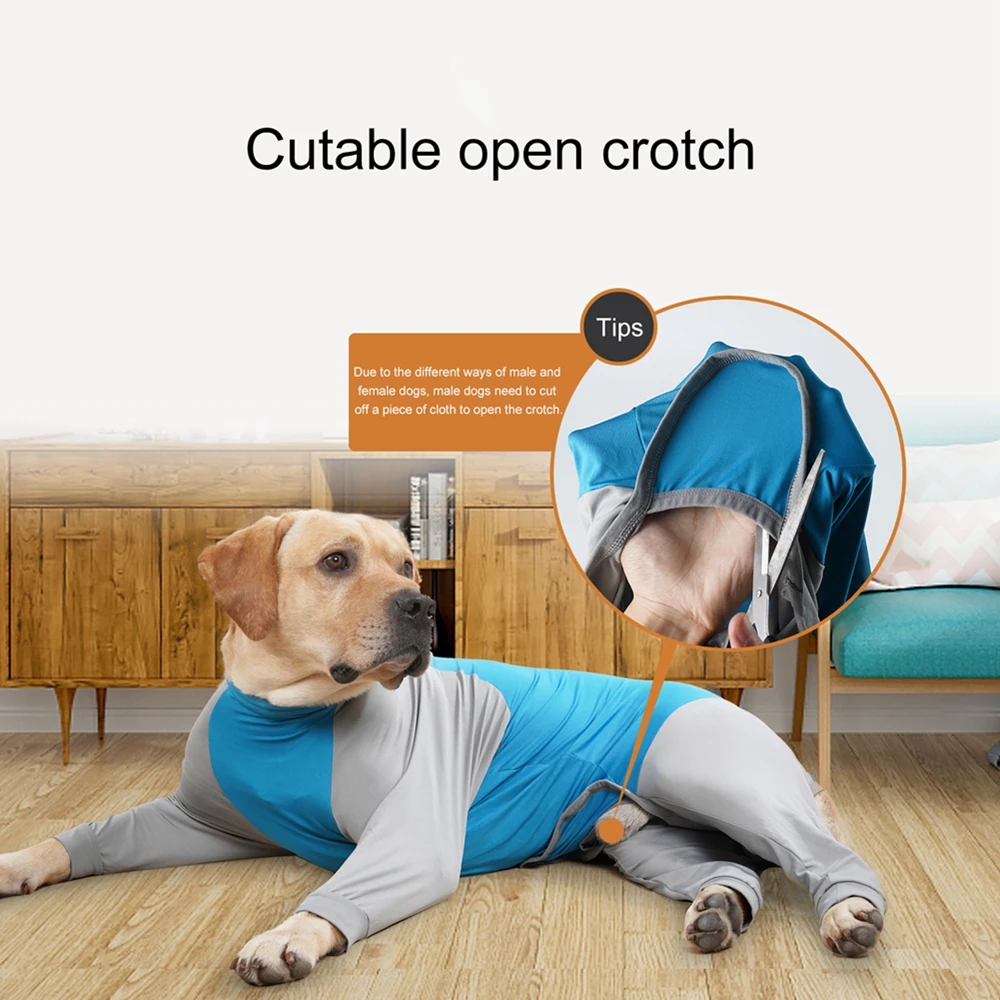 

Dog Recovery Suit Pet Home Wear Pajamas High-elastic Breathable Dog Jumpsuit Pet Operative Protection Long Sleeves Bodysuit