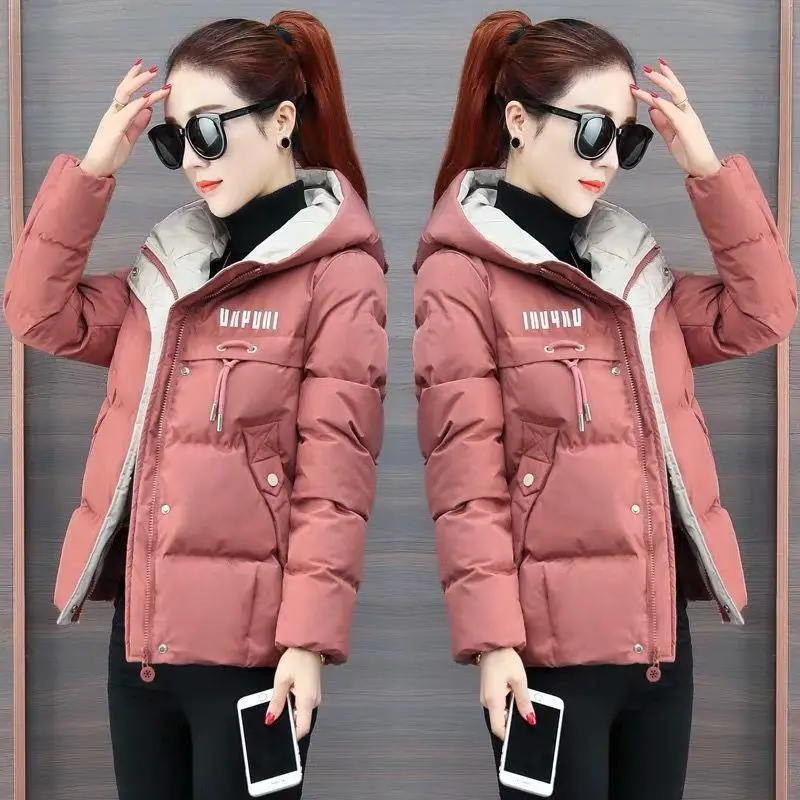 Women's hooded coat winter new Ladies thickened parka slim fit warm short jacket Female Outwear cotton jacket M-4XL