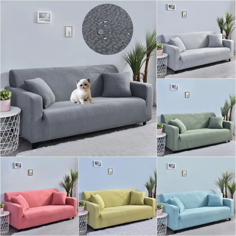 

1/2/3/4-местный диван с котом и царапинами, из спандекса