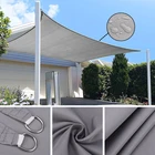 Садовый солнцезащитный навес, водонепроницаемая серая квадратная фотовспышка, навес для паруса, террасы, плавания, солнцезащитный козырек для кемпинга, пешего туризма, двора, навес для паруса