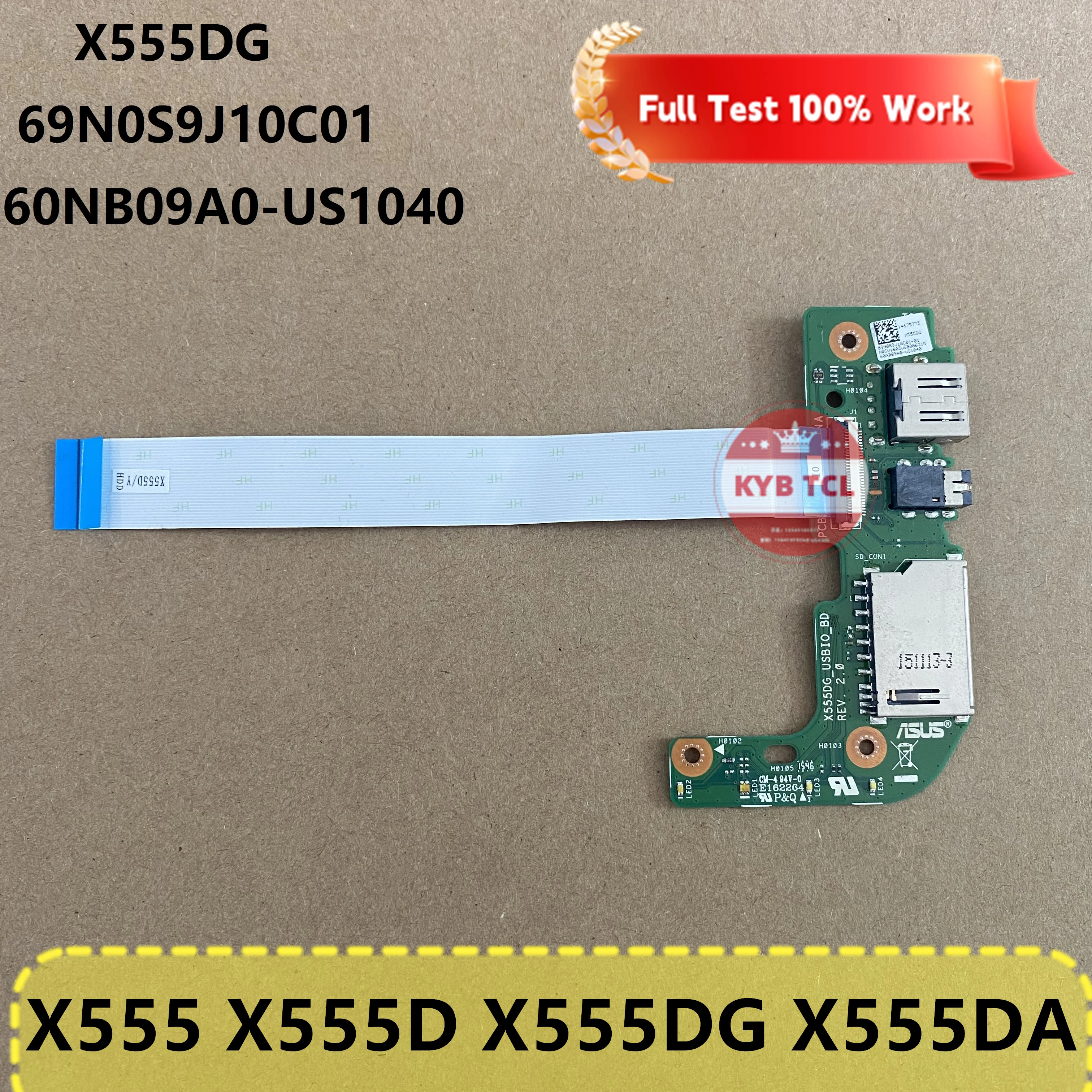 USB IO Плата или кабель для ноутбука Asus X555 X555D X555DG X555DA 60NB09A0-US1040 69N0S9J10C01 REV 2 0