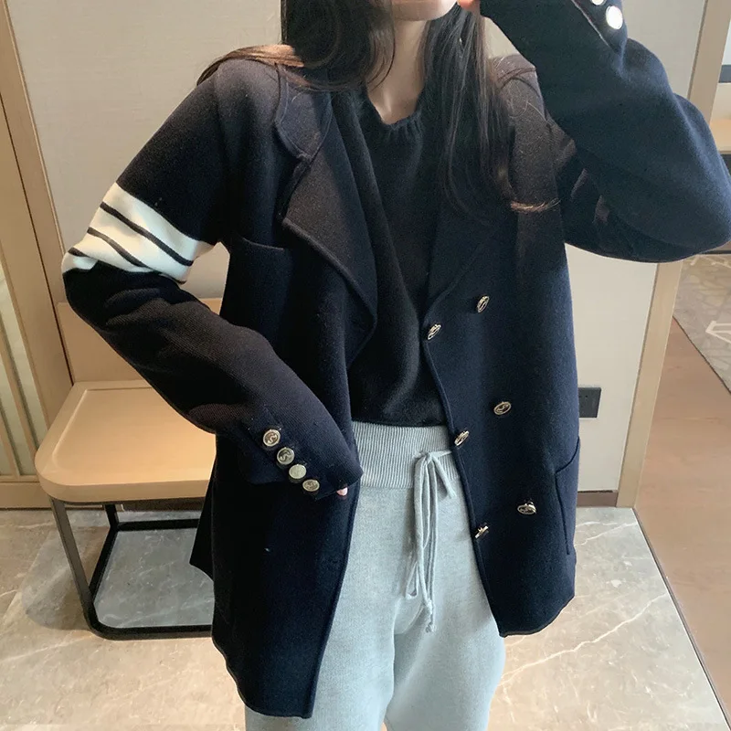 High Quality Korean Style TB Suit Coat Women's Spring and Autumn Versatile Small Guy Temperament Clothing Small Suit