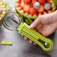 4 in 1 stainless steel carving knife fruit tool set fruit watermelon ball digging spoon utility kitchen carving divider tool