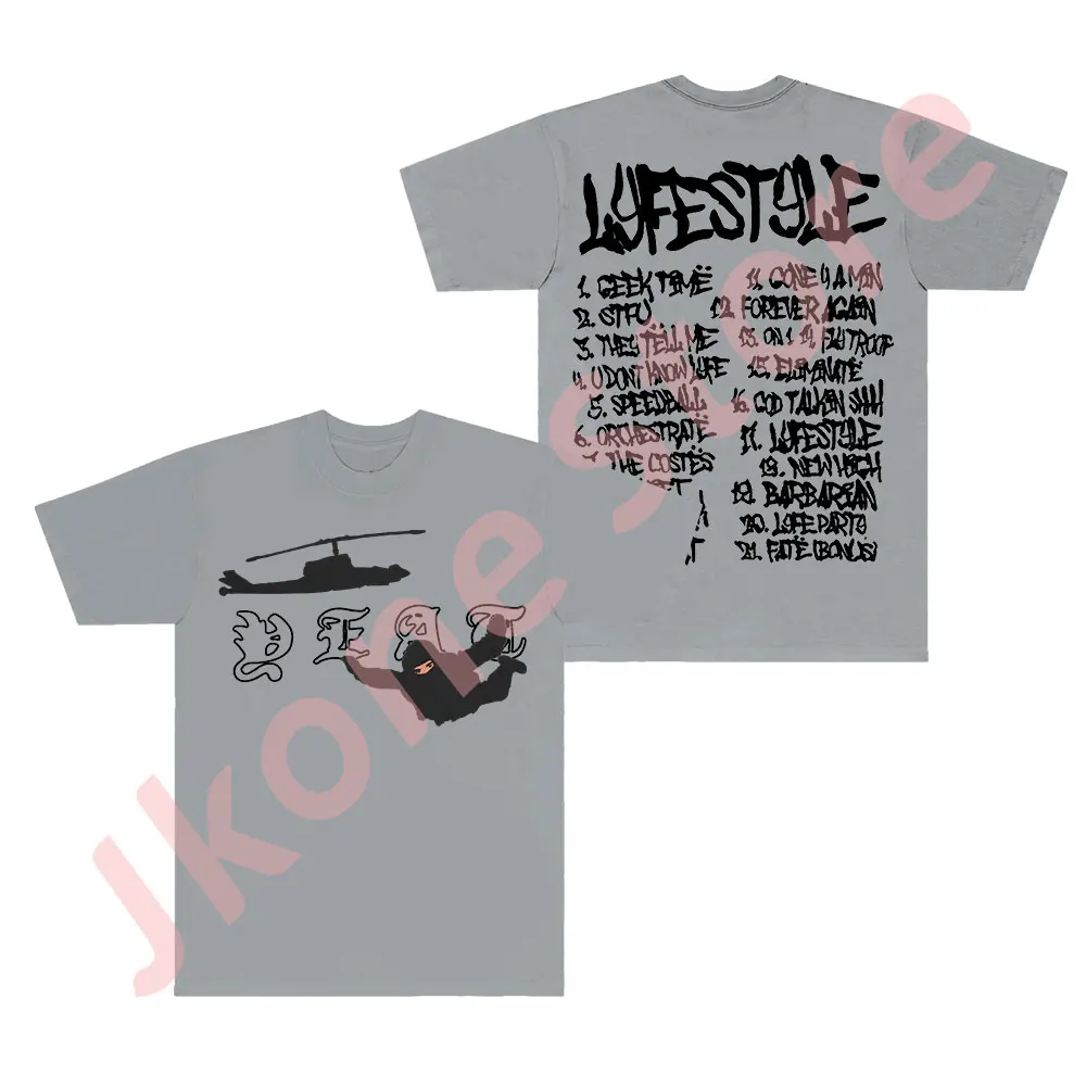 Футболки Yeat Lyfestyle Tracklist 2093 футболка Tour Merch для женщин и мужчин модная повседневная