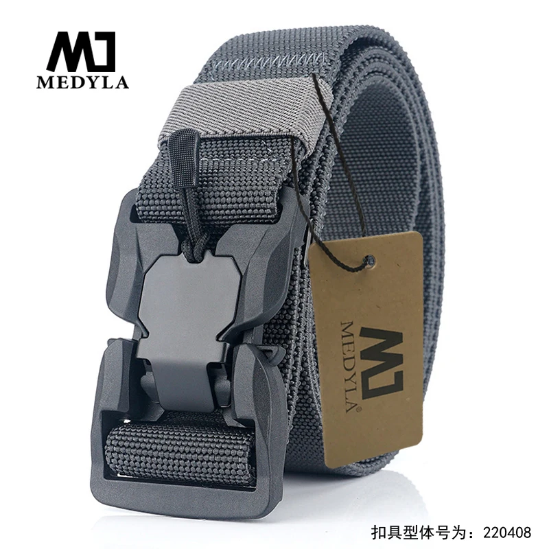 MEDYLA Tactical Belt Quick Release Buckle Elastic Belt Casual Nylon Tool Training Belt Men's Belt MN057