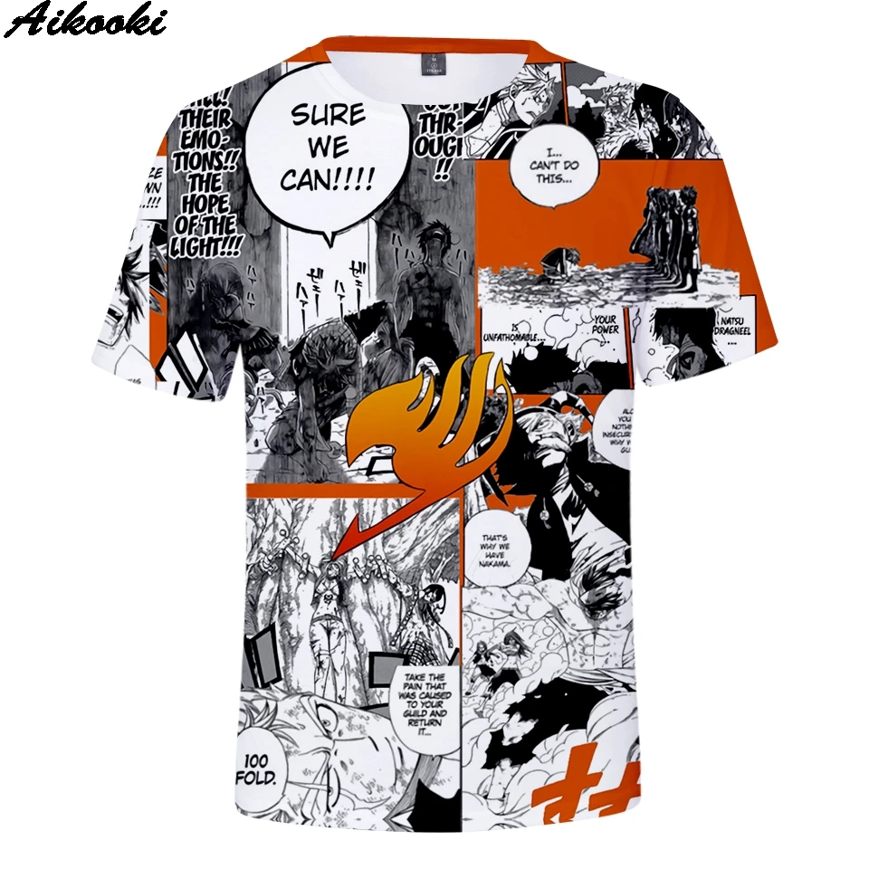 

Футболка Мужская/женская с 3d-рисунком Феи хвоста, модная короткая дышащая рубашка с рисунком персонажа из аниме «Фея хвост», повседневный Т...