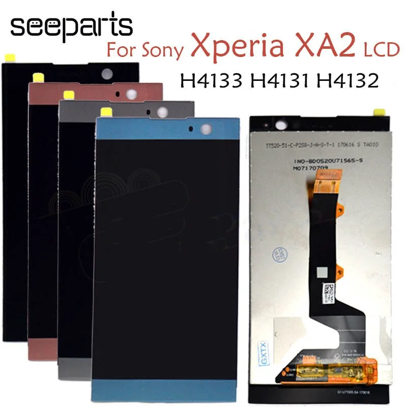 ЖК-дисплей H4133 H4131 для Sony Xperia XA2, дисплей с сенсорным экраном и дигитайзером в сборе, сменный экран для Sony XA2, протестирован