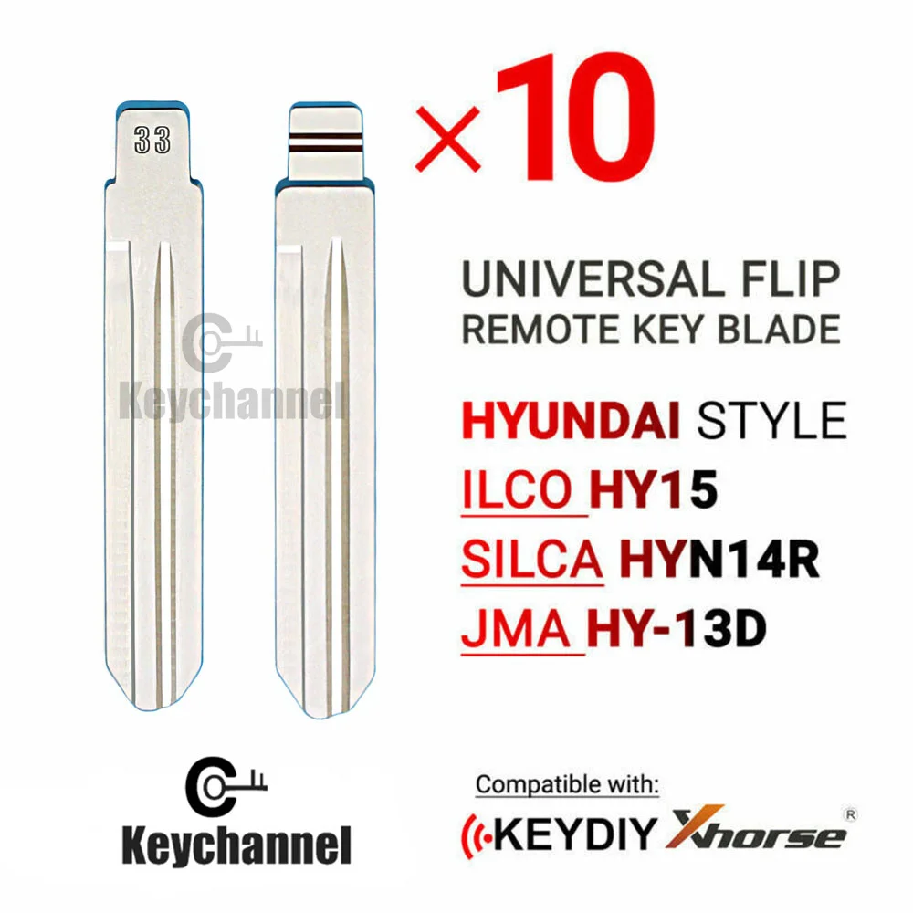 

10 шт, 33 # KD ключ, Заготовка ключа, флип-МОДЕЛЬ Hyundai HY15 HYN14R, ручка для KD VVDI, для Hyundai Kia