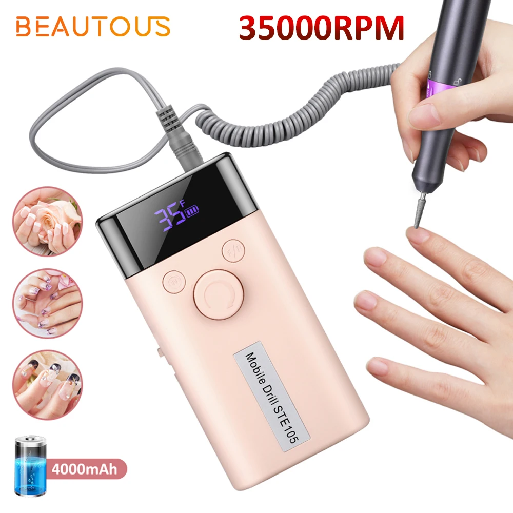 

Beautous Electric Nail Drill Machine 35000RPM Nail Drill Sander For Manicure Gel Removing Milling Cutter Machine Nail Supplies