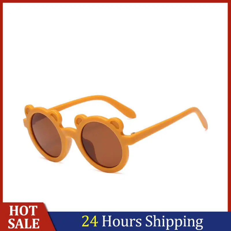 

Солнцезащитные очки с мультяшным рисунком для маленьких девочек милые модные очки для детей UV400 Солнцезащитные очки с медведем Винтажные Солнцезащитные Очки