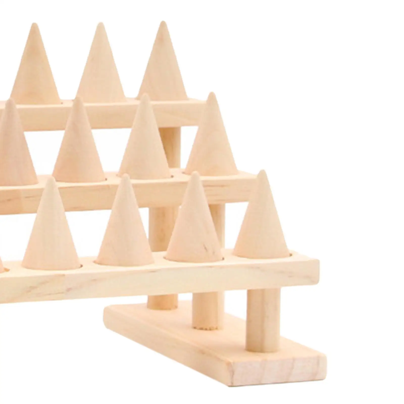 

Деревянное кольцо на палец Дисплей для ящика, обручального кольца, для хранения ювелирных изделий, 2 уровня