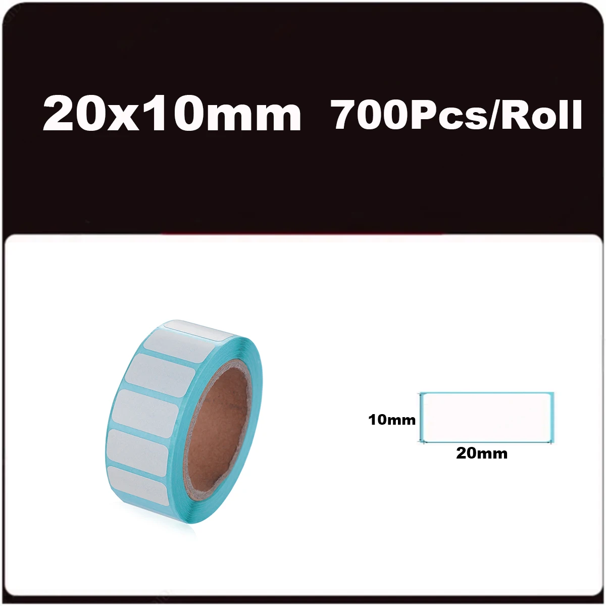 

Термоводонепроницаемые наклейки QKX черный на белом 700 шт