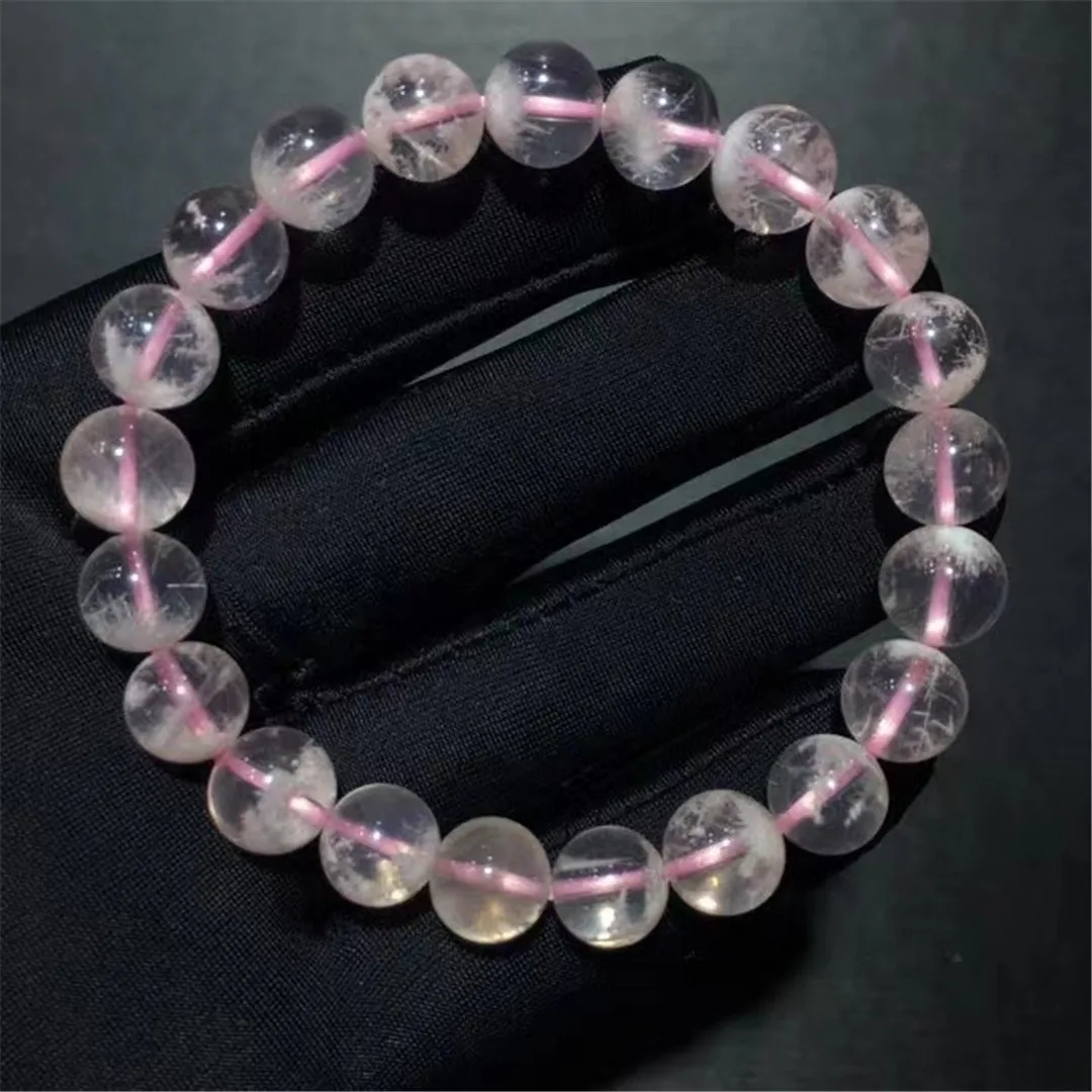 

9mm Natural Ghost Phantom Quartz Bracelet For Women Lady Men Wealth Love Gift Beauty Crystal Clear Beads Strands Jewelry AAAAA