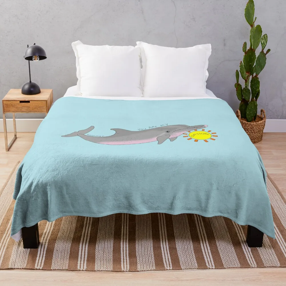 

Summer DolphinThrow Blanket Travel Blanket Moving Blanket