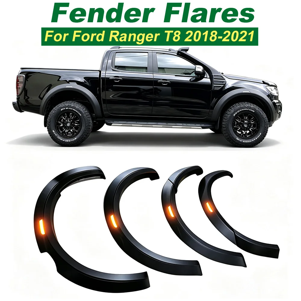 Фото Накладки на колесные арки для Ford Ranger T8 Wildtrack 2018-2021, аксессуары для защиты колес пикапа. №1
