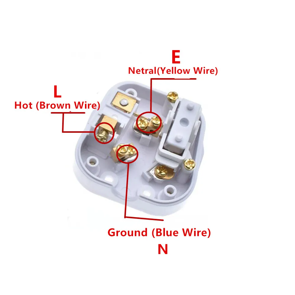 Верхняя вилка 13A BS 3-контактный тип G Англия Саудовская Аравия Дубай Сингапур