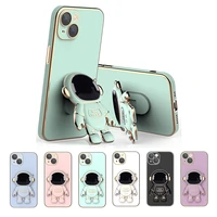 with phone holder stand silicone case for iphone 13 pro maxcute astronaut women cover for iphone 11 12 soft tpu drop protection