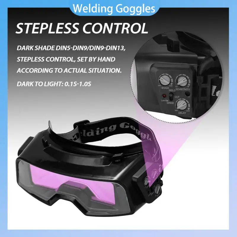 

Automatic Dimming Welding Glasses Light Change Auto Darkening Anti- Eyes Shield Goggle For Welding Masks EyeGlasses Accessories